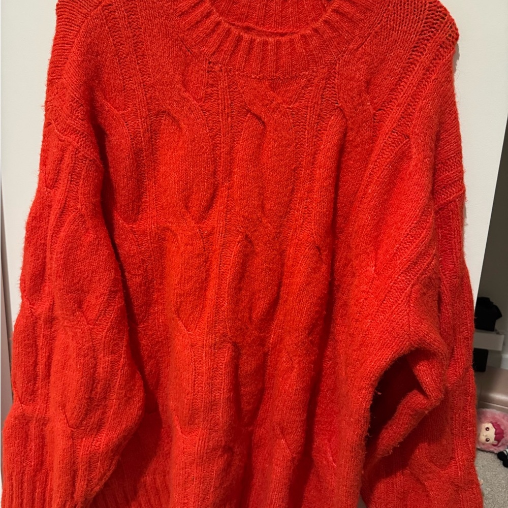 American Eagle Outfitters Vibrant Cable Knit Sweater